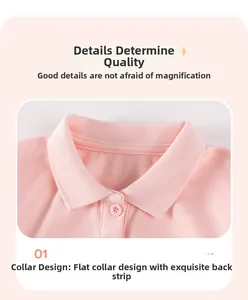 Detailaufnahme des rosa Polo-Kragens mit Rippstrick-Design und Nackenband-Verarbeitung
