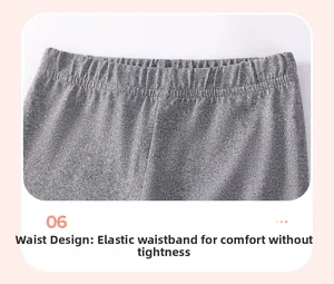 Detail of high-elasticity ribbed waistband on grey marl knitted toddler trousers