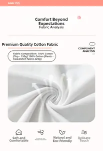 Infographie du détail en 100% coton respirant pour ensemble de vêtements fille