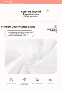 Détail du tissu en coton pur et du mélange coton-élasthanne respirant pour enfants