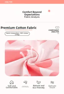 Detail of breathable 100% cotton fabric with pink and white polka dots pattern