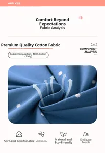 Dettaglio del tessuto in cotone blu a pois per abiti estivi da bambina con macro texture