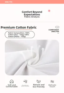 Détail du tissu 100% coton montrant la texture respirante pour ensemble enfant d'été