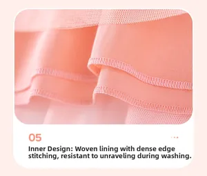 Detail des weichen Webfutters und der sauberen Overlock-Nähte am rosa Prinzessinnenkleid