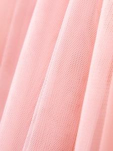 Rosa Tüllrock für Mädchen aus leichtem, mehrlagigem Mesh-Gewebe mit feiner Textur
