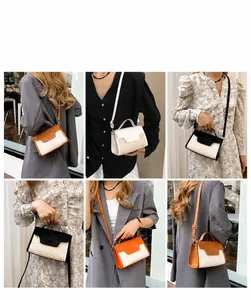 Collage du sac bandoulière tissé montrant divers angles de style et détails de la poignée
