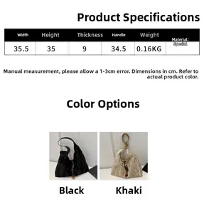 Spécifications détaillées des dimensions et du poids pour le sac cabas plissé en deux tons
