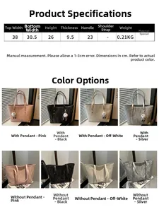 Tableau des tailles avec dimensions pour un grand sac cabas femme minimaliste