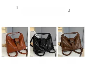Detailed comparison of brown, black, and coffee leather tote bags with zipper details
