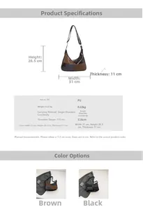 Detailed view of color-block tote bag dimensions, 0.22kg weight and 116cm strap specs