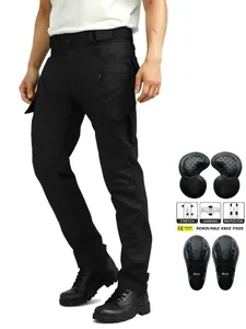 Men Wear-Resistant Motorcycle Riding Pants With CE Protectors Tactical Anti-Tear Cargo Pants Outdoor Cycling Protective Gear