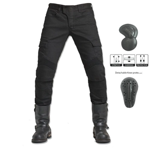 Men's Motorcycle Riding Jeans With Detachable CE Protective Gear Pads Biker Cargo Pants Slim Fit Stretch Cycling Trousers