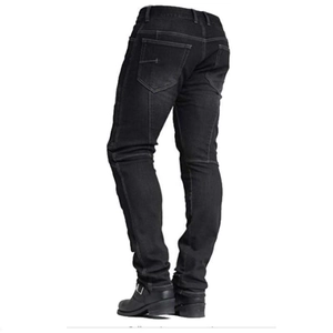 Jean de moto d'hiver doublé avec protections en gris anthracite et coupe ajustée