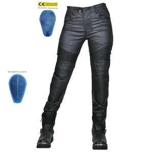 Women's Waterproof Motorcycle Jeans With Silicone Protective Gear Coated Moto Riding Pants CE Certified Slim Fit Racing Trousers