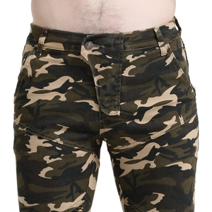 Men's camouflage motorcycle jeans with protective slim fit and durable camo fabric