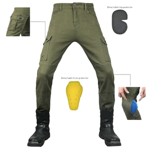 Men's Motorcycle Riding Cargo Pants Protective Gear Multi Pockets Slim Fit Jogger Casual Outdoor Protective Trousers