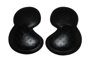 Protective motorcycle armor pads featuring thickened impact resistant black mesh material