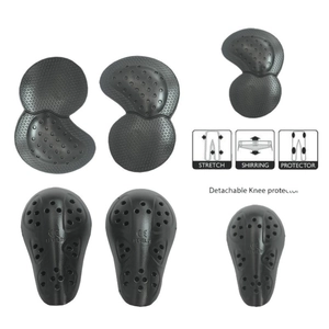 Motorcycle Knee And Hip Guards CE Level 2 Protective Gear 4-Piece Set Thickened Anti-Fall Black PU Protectors For Riding