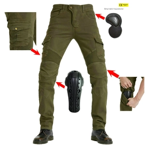 Jeans de Moto pour Hommes Avec Protections CE Amovibles Pantalon de Motard en Jean Cargo en Coton Décontracté