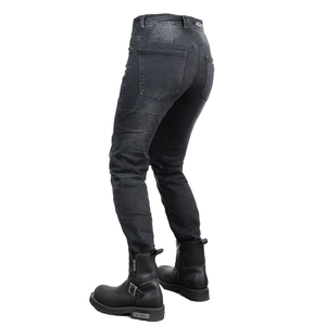 Slim fit motorcycle jeans for women with protective knee pads and stretch panels