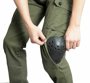 Army green motorcycle tactical jeans with CE Level 2 protective pads and pockets