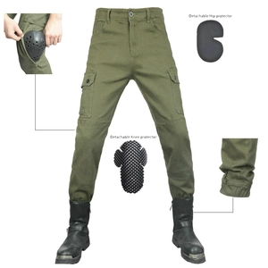Men's Motorcycle Riding Jeans Protective Cargo Pants With Knee Hip Pads Reinforced Tactical Heavy Duty Outdoor Biker Pants