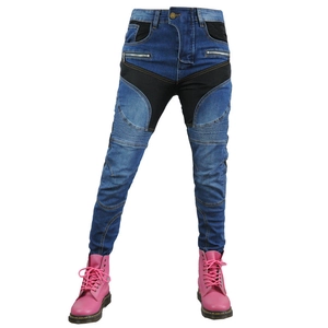Jeans de moto pour femmes avec mesh respirant et inserts de protection rembourrés