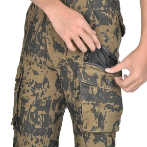 Men motorcycle cargo pants in camouflage with dual-layer anti-theft pockets