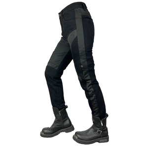 Slim fit motorcycle riding pants with breathable mesh and adjustable knee protectors