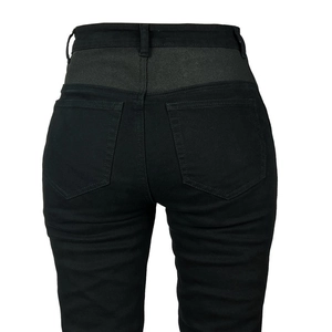 Breathable mesh biker pants for women featuring a high-waisted slim fit design in black