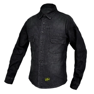 Retro gewaschene Denim Motorradjacke mit Doppeltaschen im Vintage-Workwear-Stil
