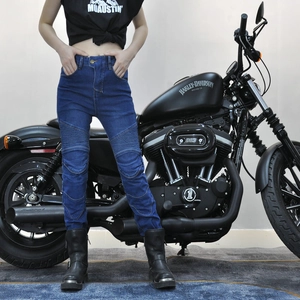 Women Motorcycle Riding Jeans Stretch Denim Biker Pants With Detachable Hip Knee Protectors Accordion Panels Outdoor Riding Trousers
