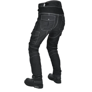 Pantalon de moto imperméable pour homme avec protections et poches cargo tactiques