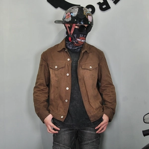 Retro Oil Waxed Cotton Motorcycle Riding Jacket Men Women Protective Gear All Season Vintage Casual Biker Jacket Work Coat