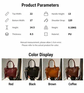 Guide des tailles détaillé et caractéristiques du sac seau rétro en cuir PU marron