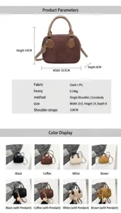 Spécifications de taille et options de couleurs pour sacs polochons en laine mélangée