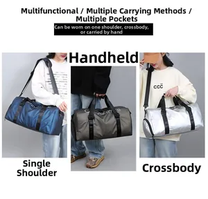 Sac de voyage 3 en 1 en bleu, gris et argent pour le sport ou les déplacements
