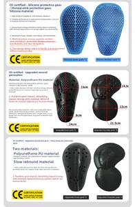 Détails des protections moto homologuées CE niveau 2 pour genoux et hanches