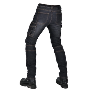 Motorradjeans für Herren in Anthrazit mit Stretch-Einsätzen am Knie und Seitentaschen