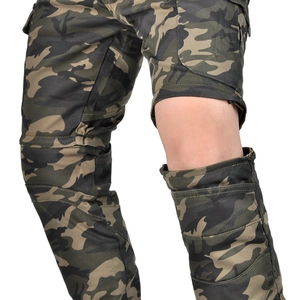 Men's camouflage motorcycle tactical pants with detachable zipper for convertible shorts
