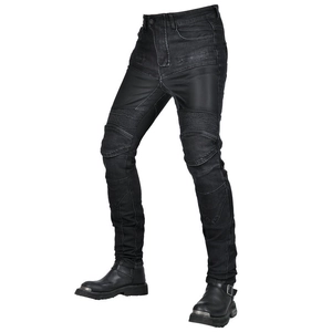 Atmungsaktive Mesh-Motorradjeans für Herren mit elastischen Knie-Schutzpaneelen