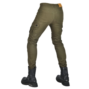 Pantalon de moto cargo vert pour homme avec tissu résistant et poches latérales