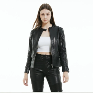 Women Vintage Faux Leather Motorcycle Jacket With CE Protectors Windproof Waterproof Black Riding Gear Casual Slim Fit PU Coat