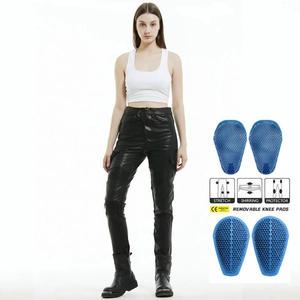 Women Motorcycle Riding Pants Waterproof Coated Fabric Cargo Pants With Silicone Protective Gear Slim Fit Cycling Trousers