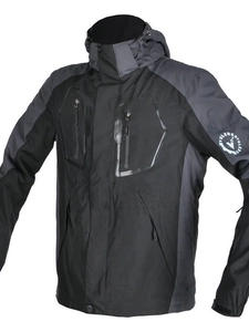 Giacca da moto invernale con cerniere impermeabili e design antivento con cappuccio