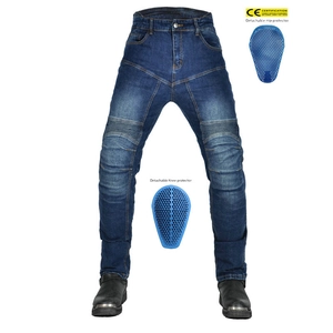 Motorradreithose Herren Verschleißfeste Biker Jeans Mit CE Silikon Schutzausrüstung Gerade Elastische Hose
