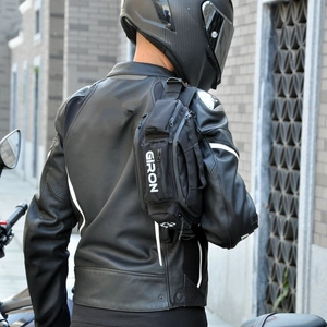Sacoche de jambe moto étanche avec plusieurs poches et sangles réglables pour motard
