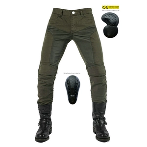 Pantalon de Moto pour Hommes Respirant en Mesh Blindé Pantalon de Protection Mélange de Coton Été Cyclisme en Plein Air