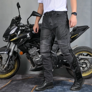 Jeans de moto respirants en maille pour hommes avec panneaux accordéon de protection