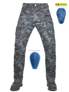 Ανδρικό Παντελόνι Οδήγησης Μοτοσικλέτας Μπλε Παραλλαγή Παντελόνι Cargo Με Αφαιρούμενο Προστατευτικό Εξοπλισμό Τακτικό Παντελόνι Outdoor